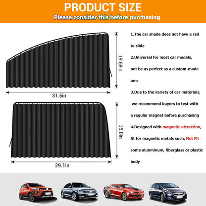 Zatooto Privacy Car Curtains